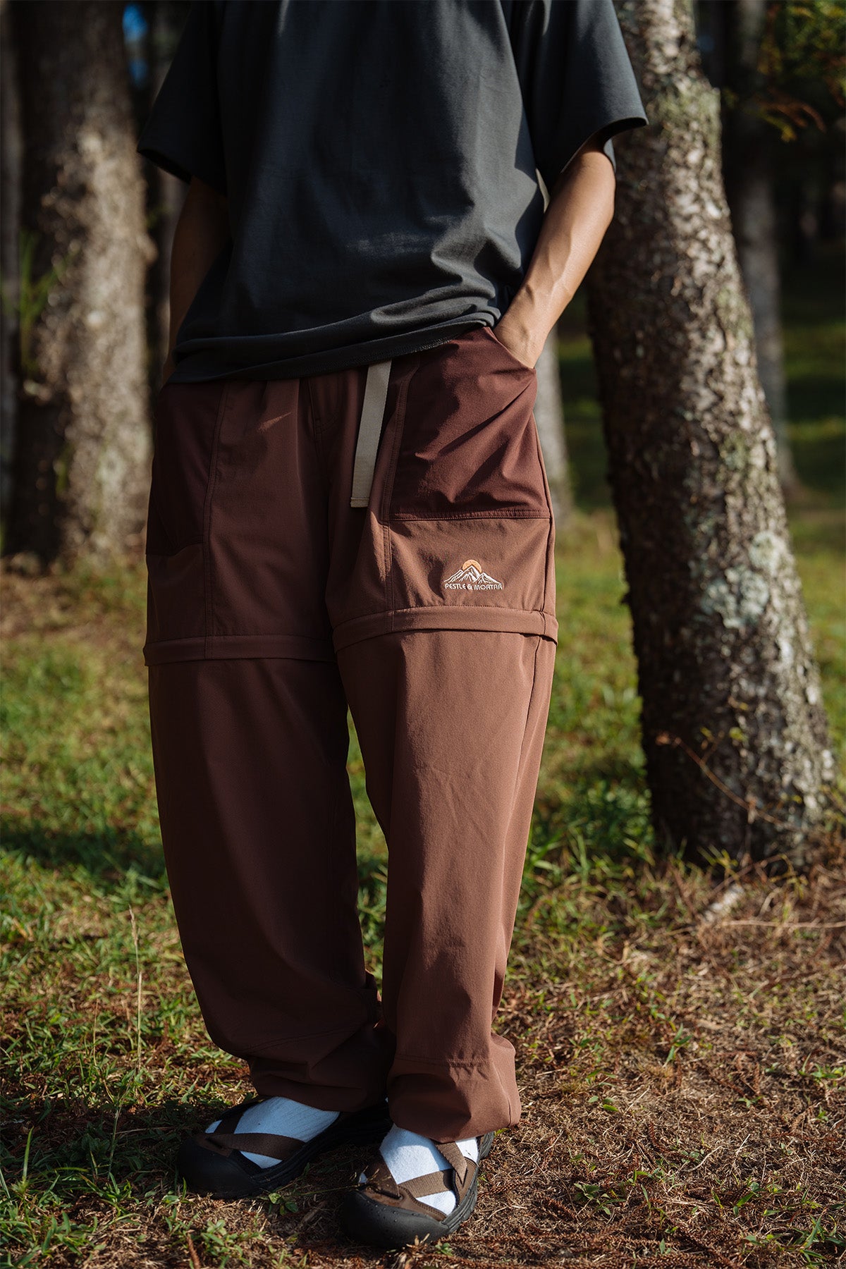 Camper Convertible Pants Brown