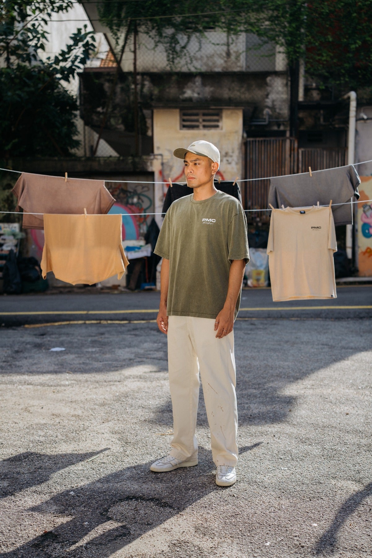 KL Scripted Washed Tee Olive