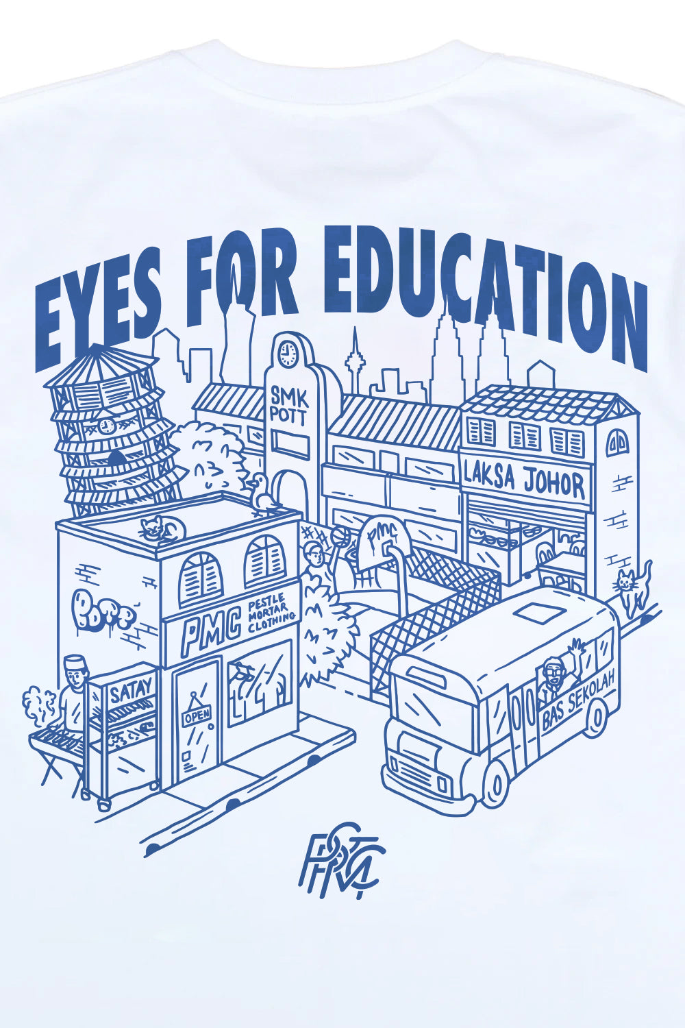 PMC x Pott Glasses Eyes For Education Tee White