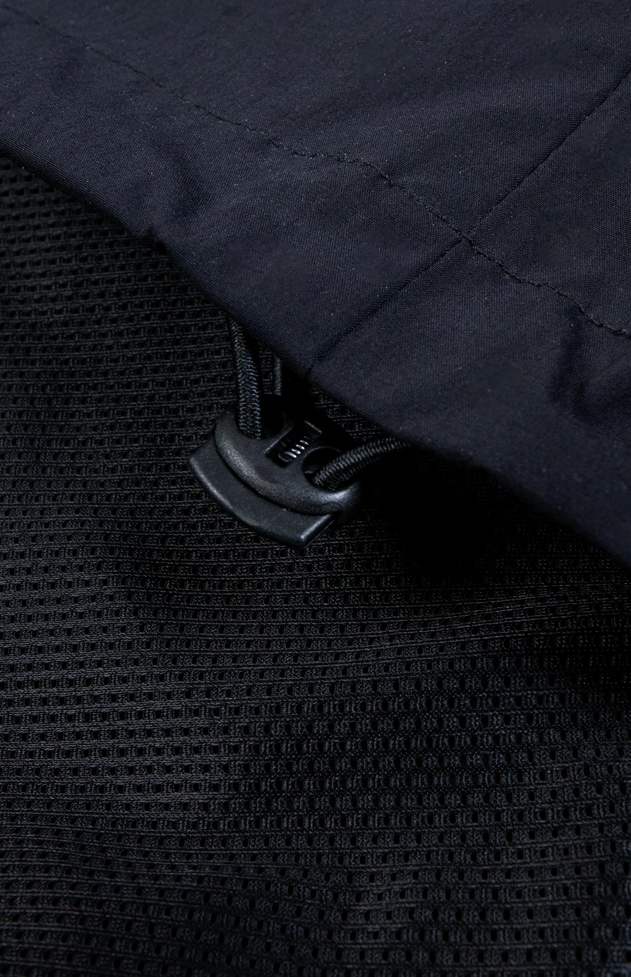 Paneled Nylon Crewneck Black