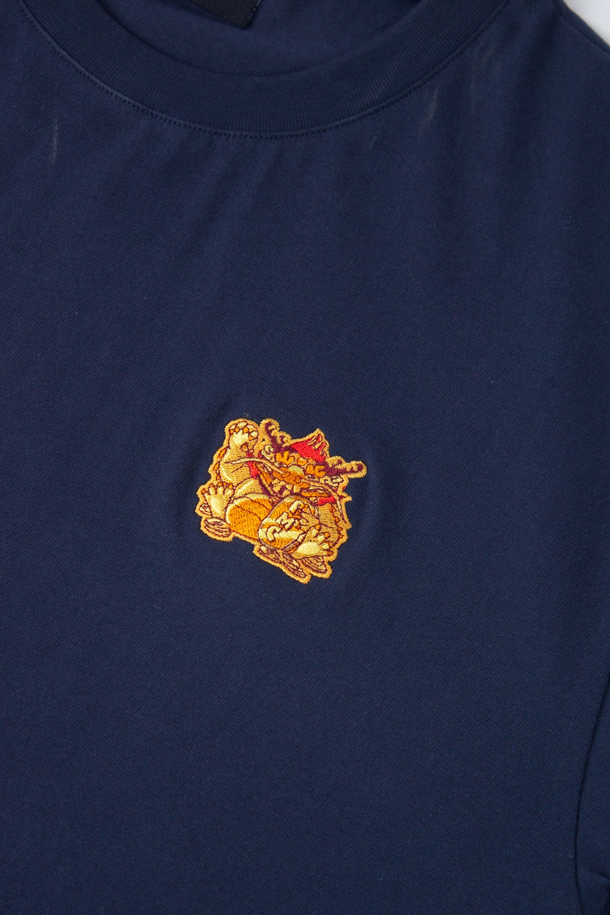 Embroidered Money Dragon Tee Navy Blue