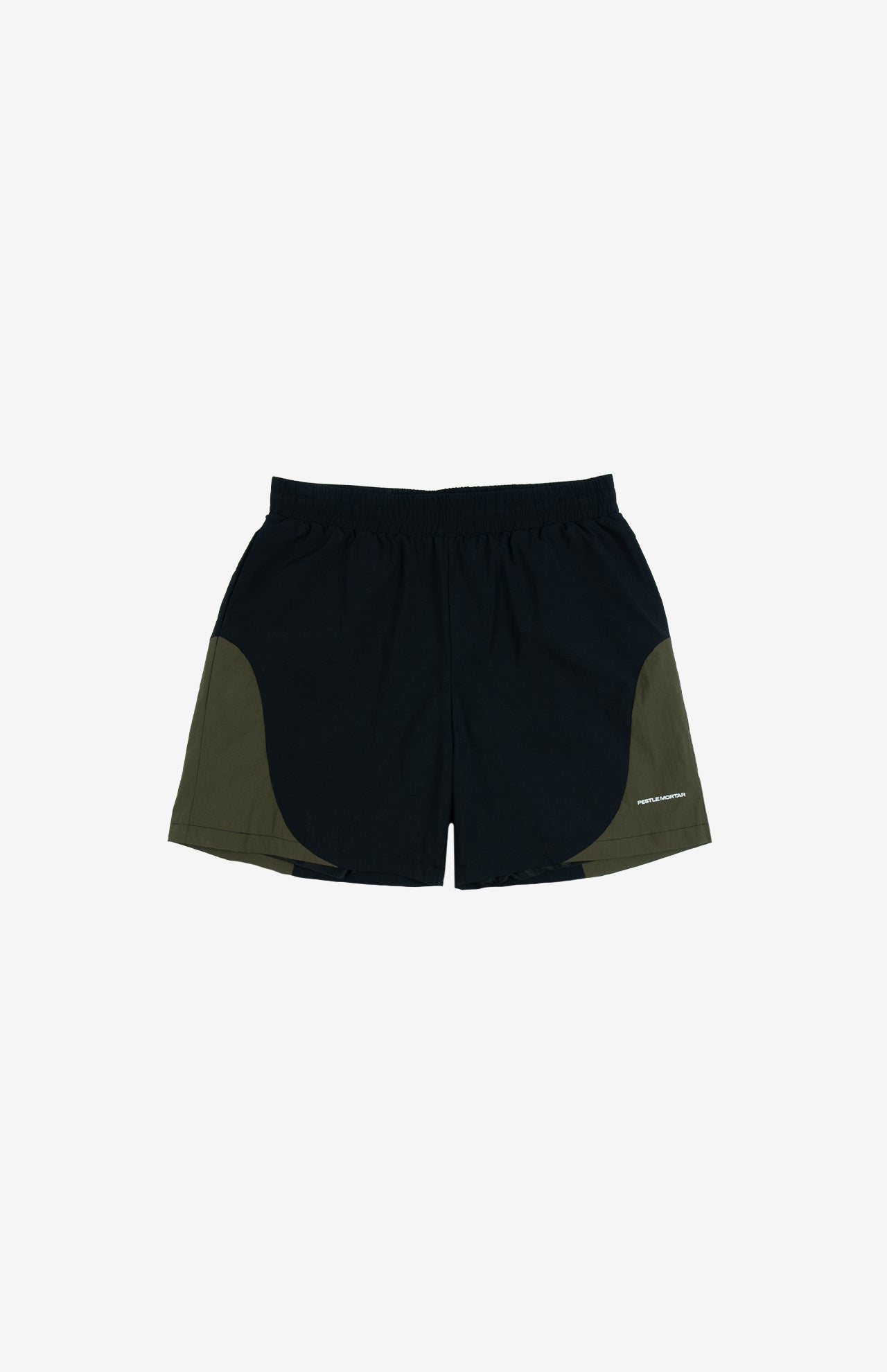 Paneled Nylon Shorts Black