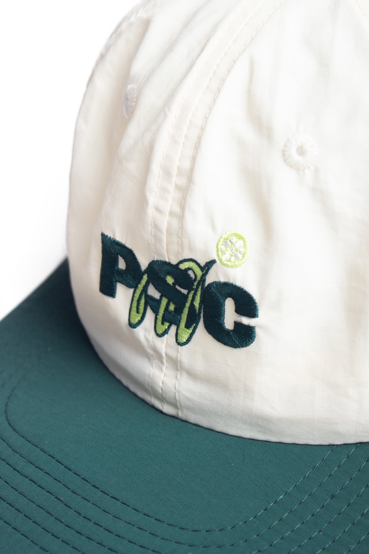 Court Flat Brim 6 Panel Cap Cream