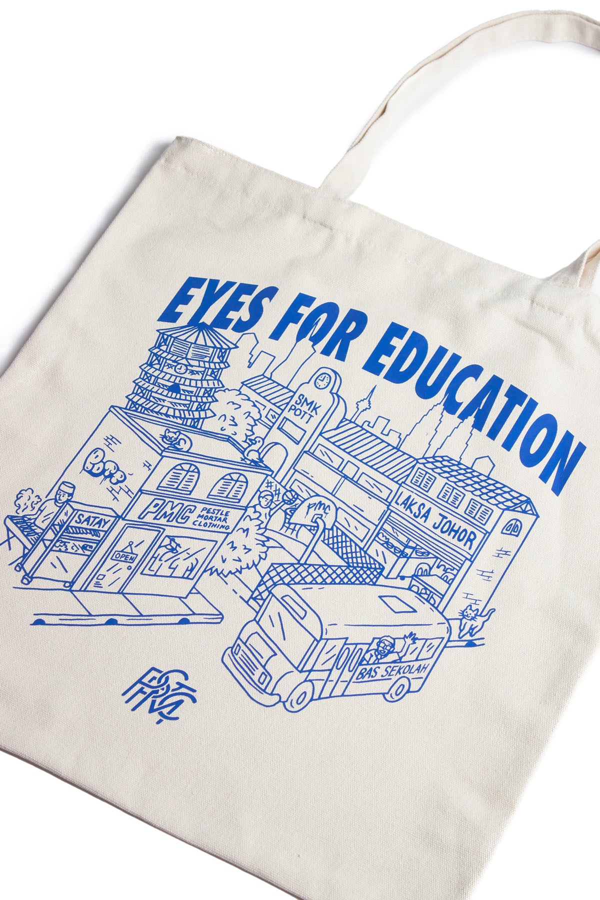 PMC x Pott Glasses Eyes For Education Tote Bag Beige