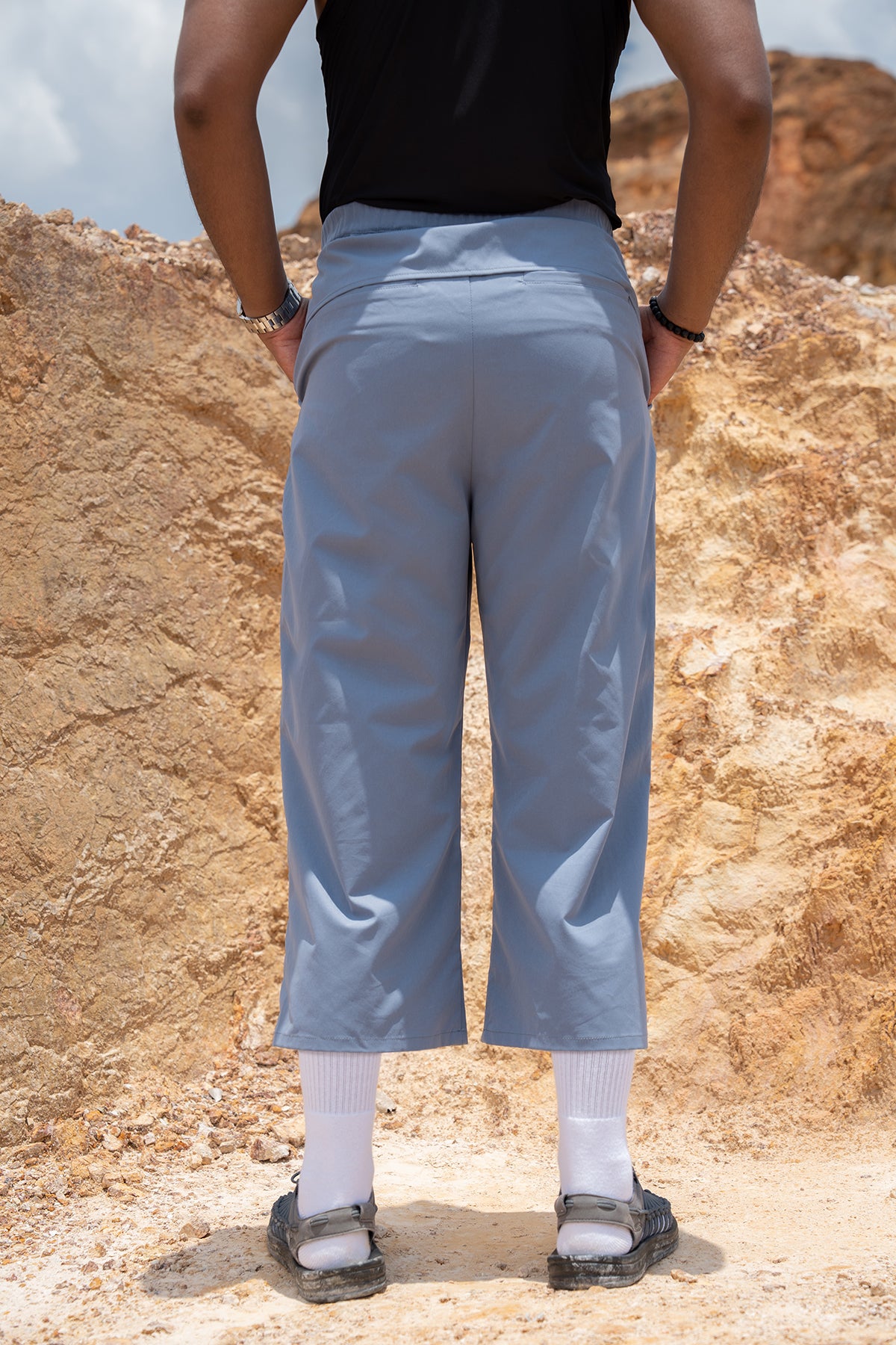 Oasis Cropped Pants Stone Blue