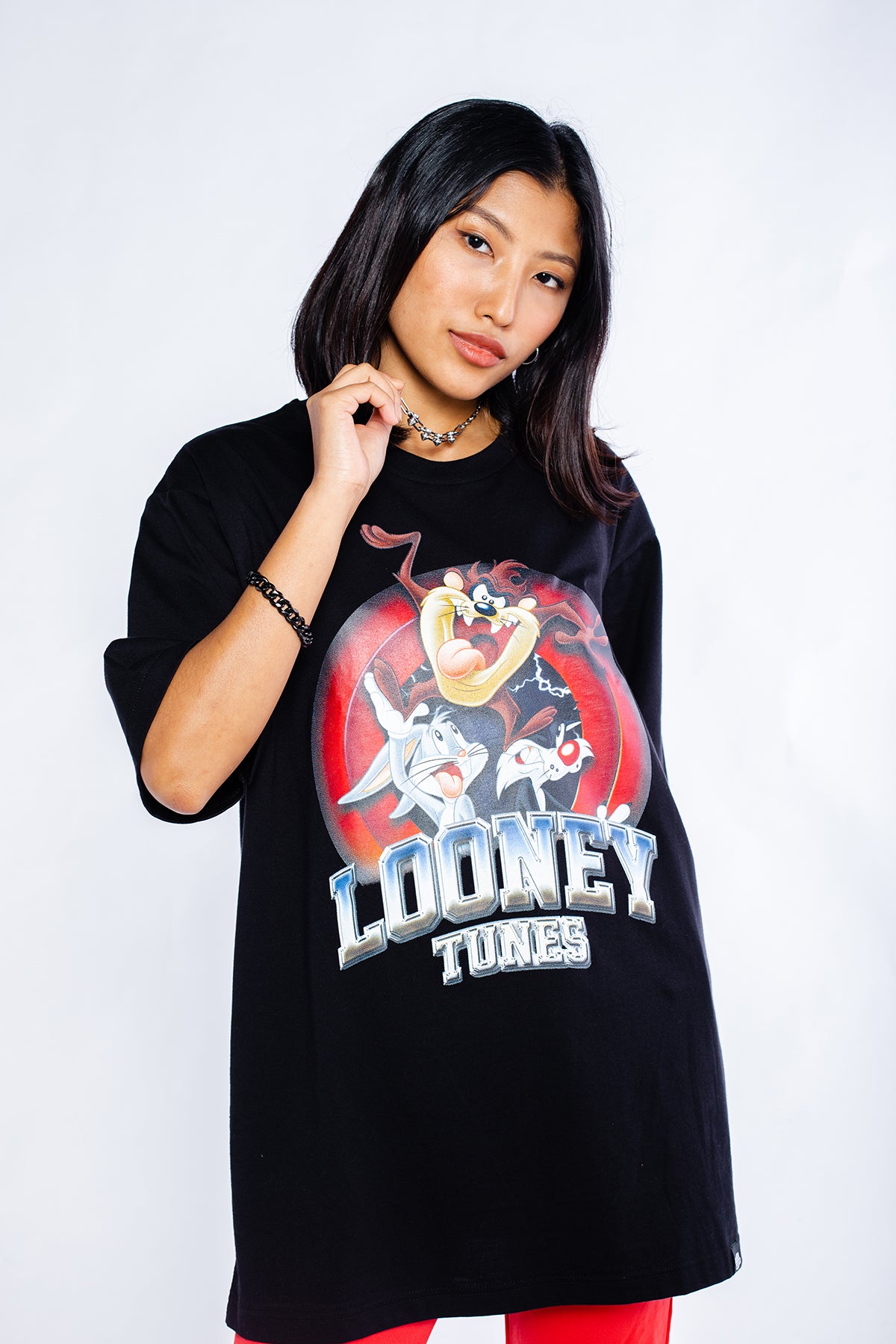 ASOS Looney Tunes 90s Oversized Shirt With Character Print for Men