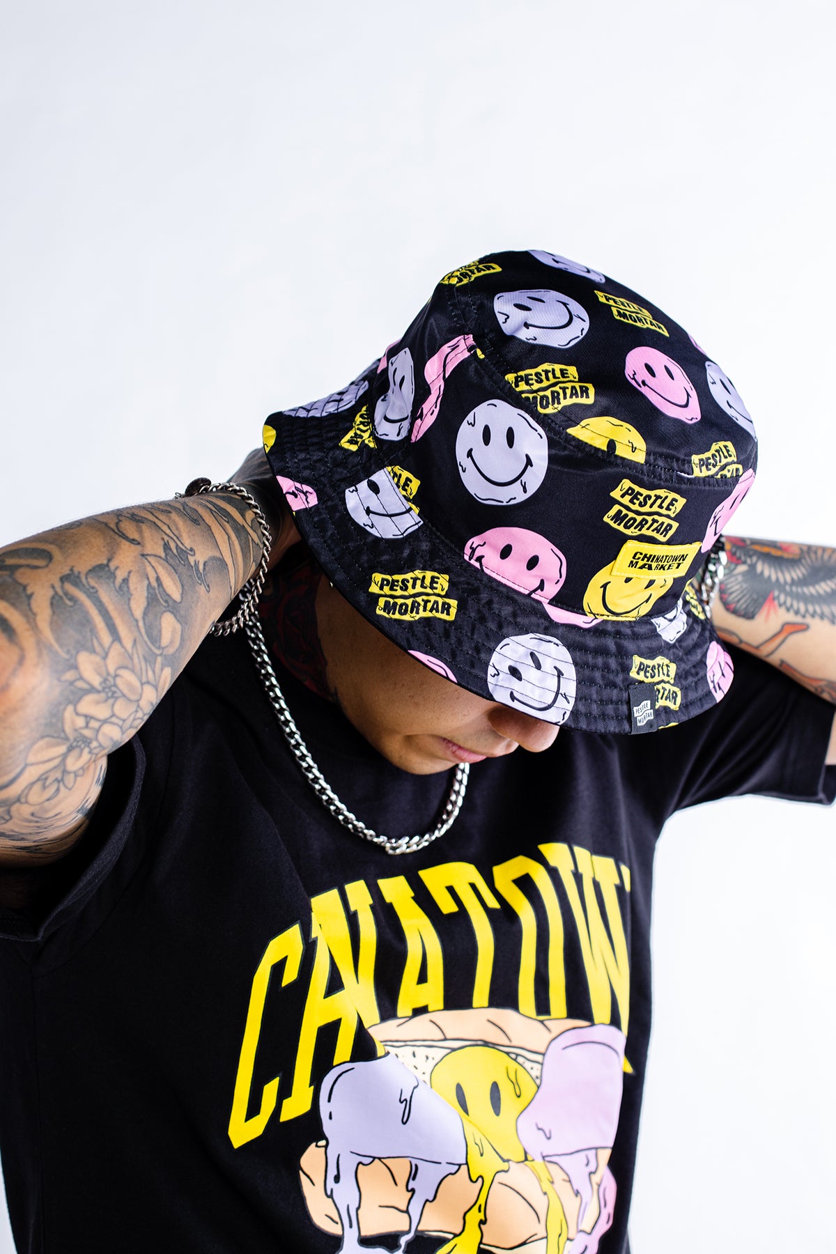 Sweet Memories Reversible Bucket Hat Black