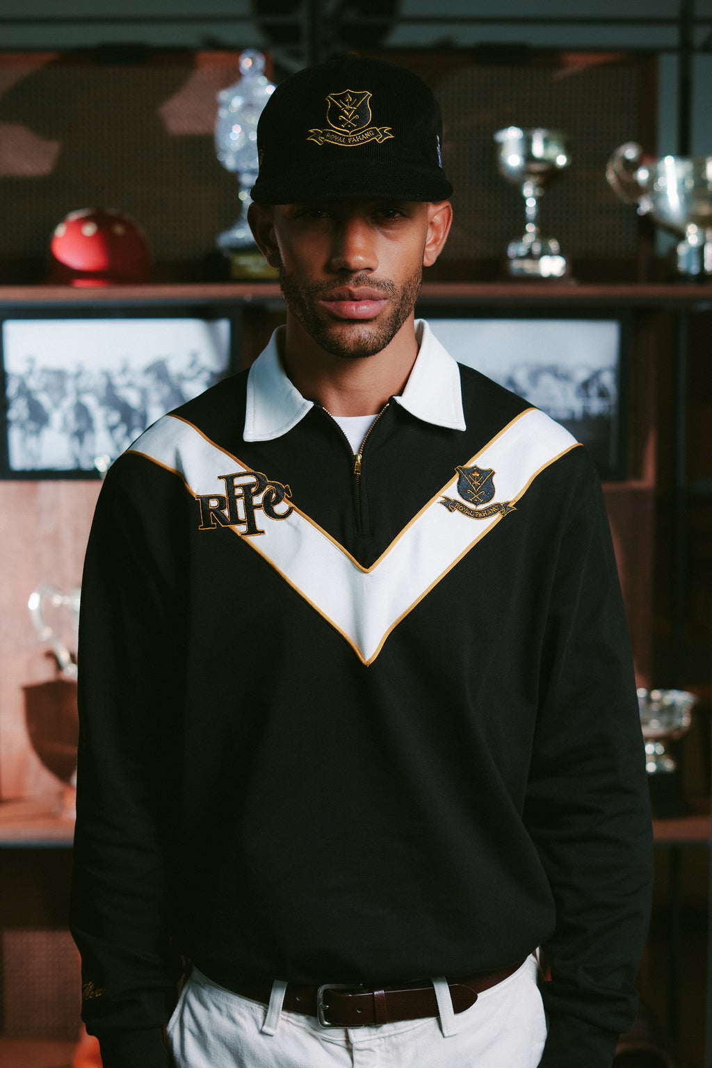 RPPC Half Zipped Rugby Shirt Black