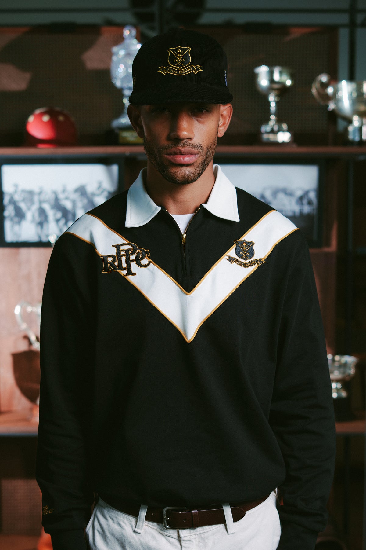 RPPC Half Zipped Rugby Shirt Black