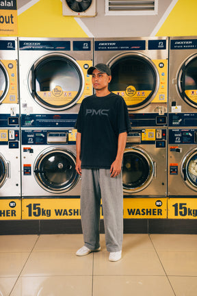 Blurred Liquify Logo Reverse Dyed Tee Black