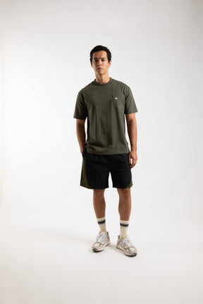 Monogram Logo Pocket Tee Olive Green
