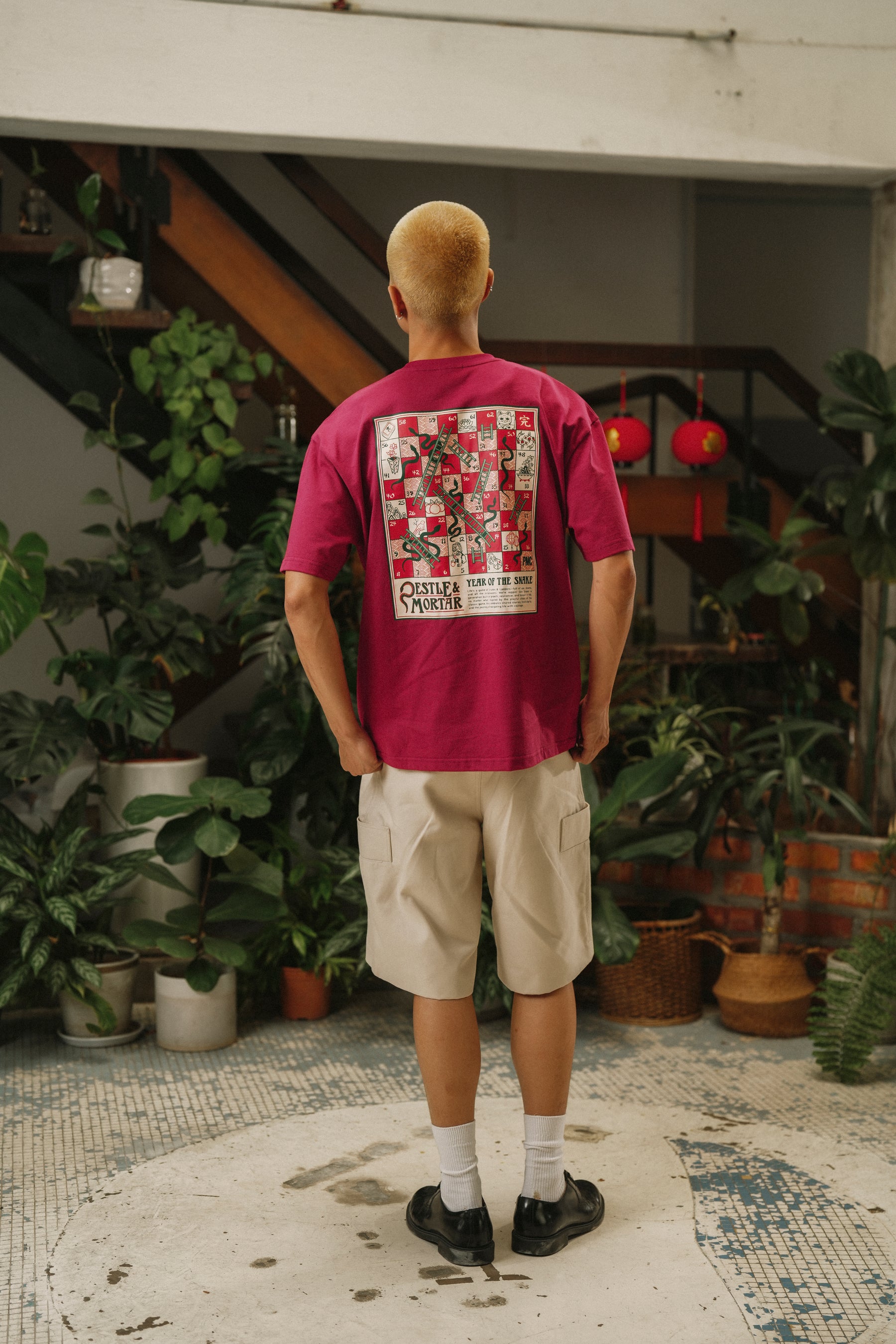 Snake & Ladder Tee Red