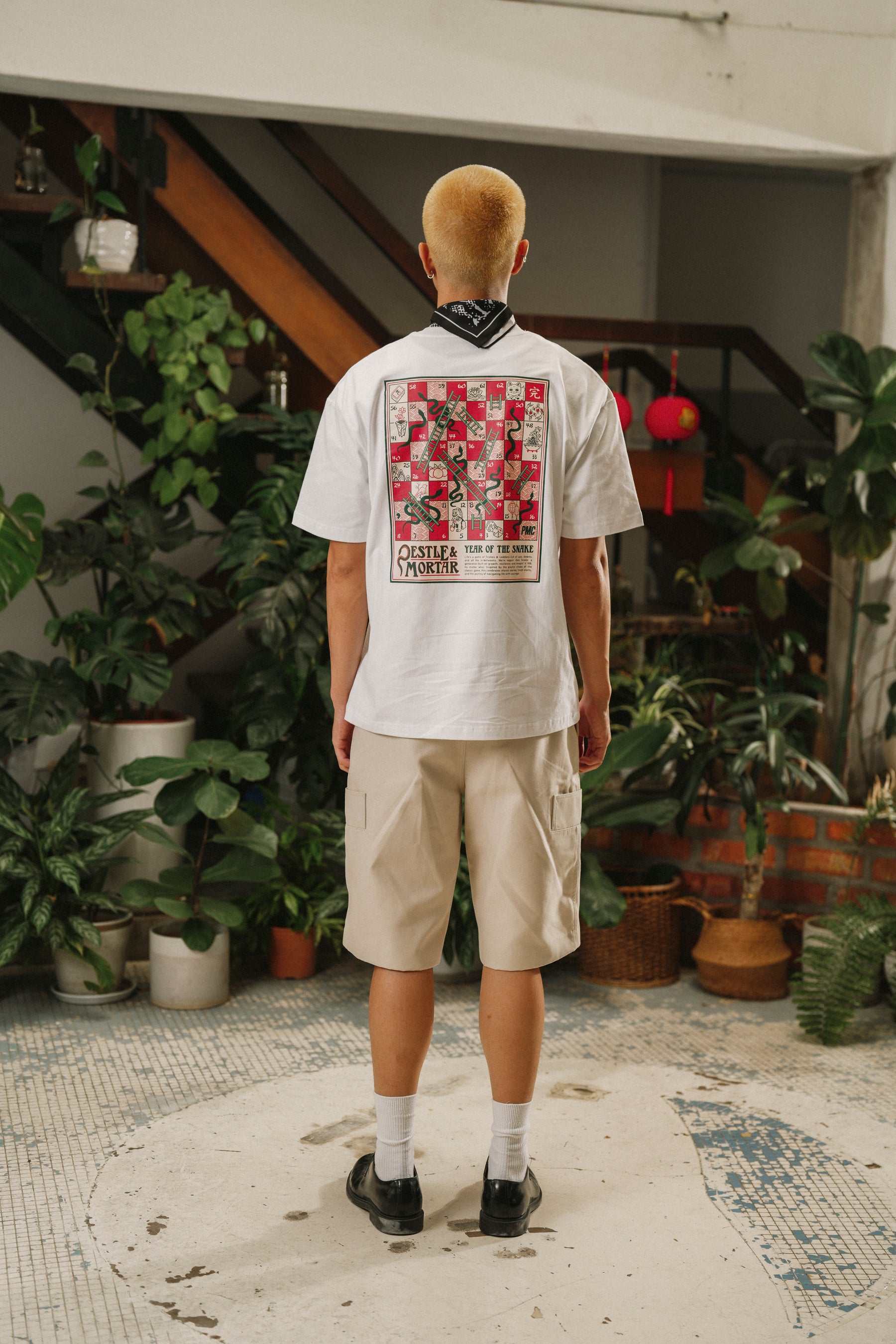 Snake & Ladder Tee White