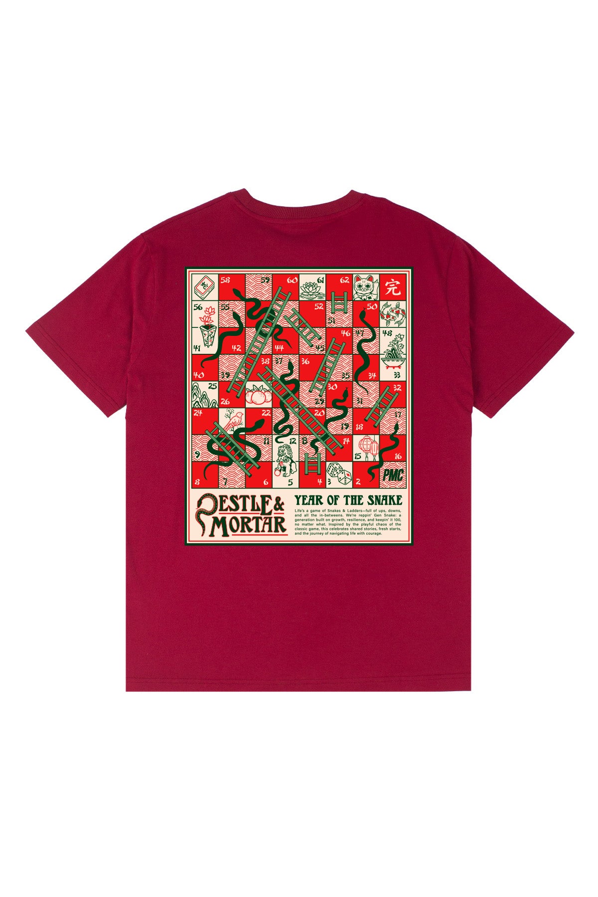 Snake & Ladder Tee Red