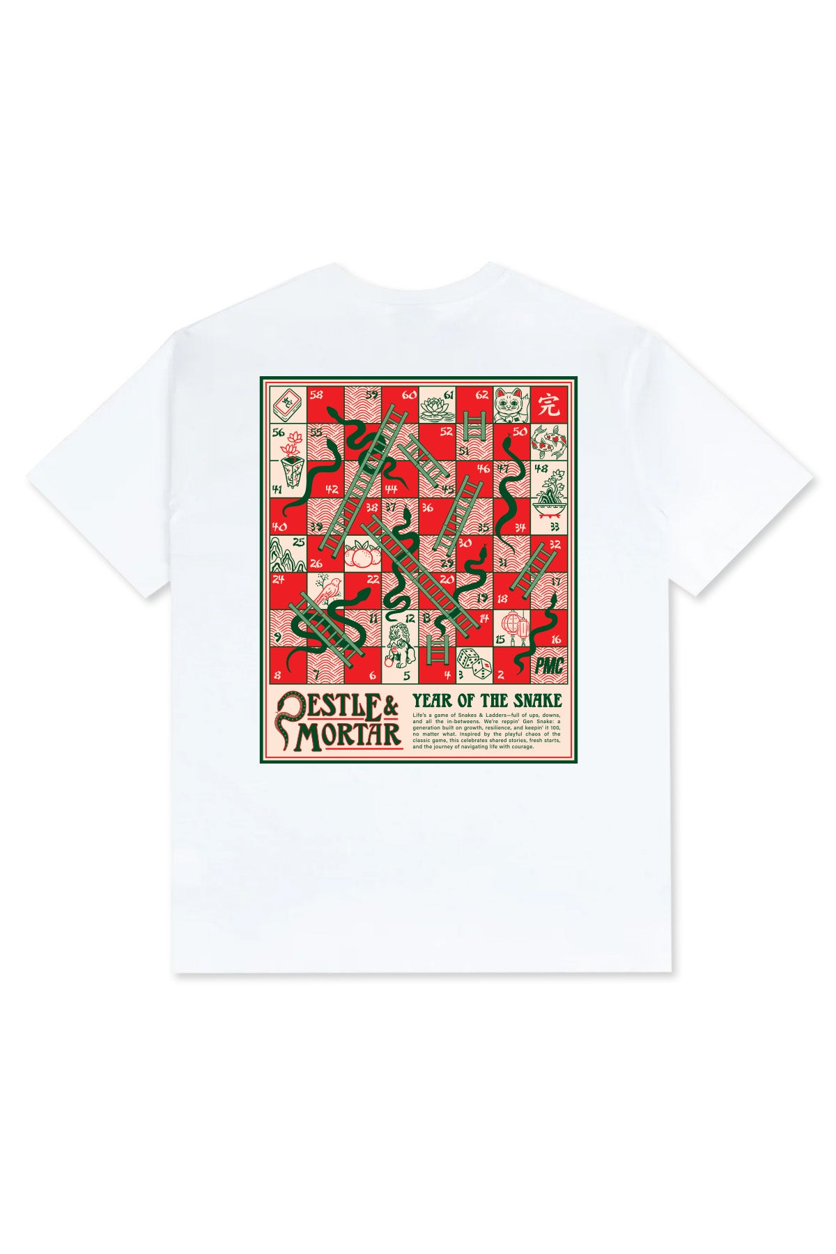 Snake & Ladder Tee White