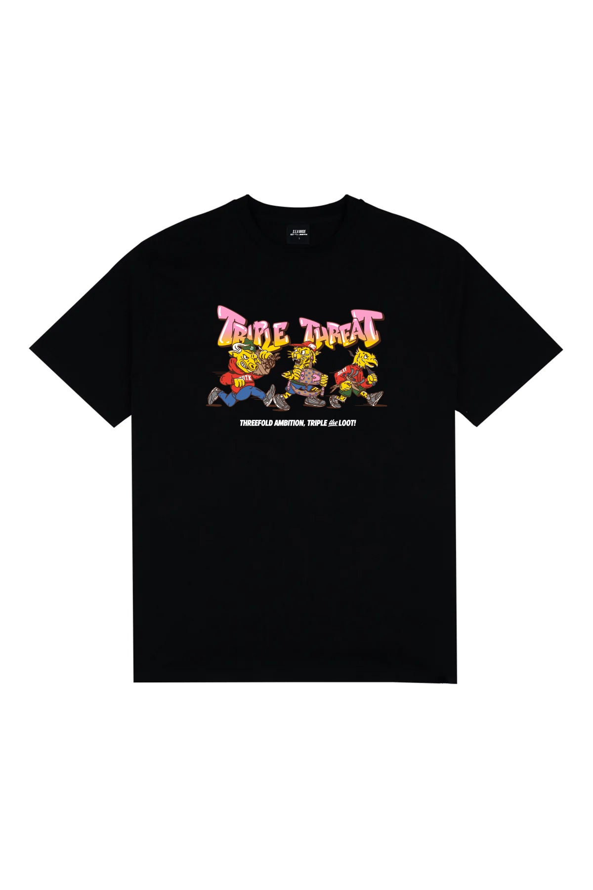 Triple Threats Tee Black