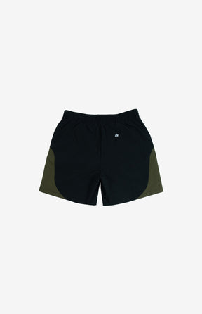 Paneled Nylon Shorts Black