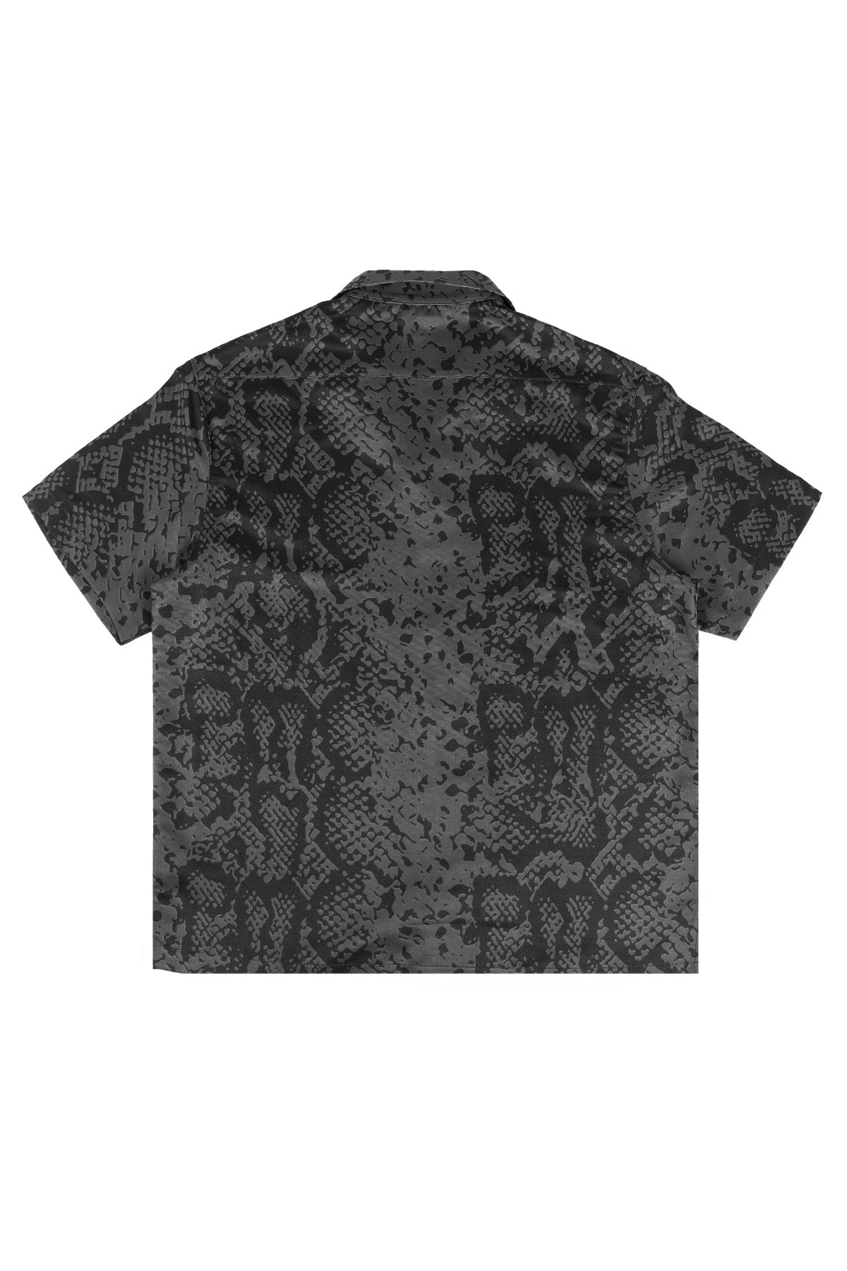 Snake Scale Bowling Shirt Black