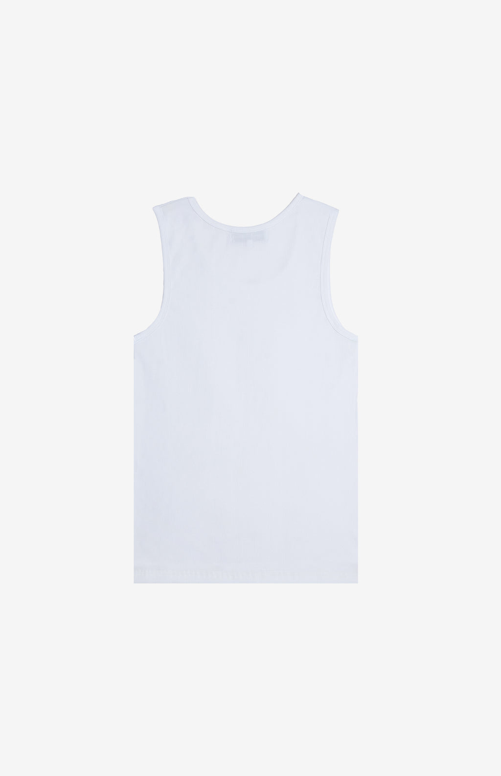 Monogram Logo Ribbed Tank White