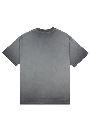 Cursive Logo Reverse Dyed Tee Charcoal