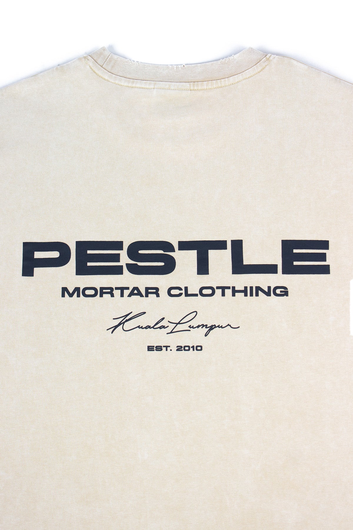 KL Scripted Washed Tee Beige