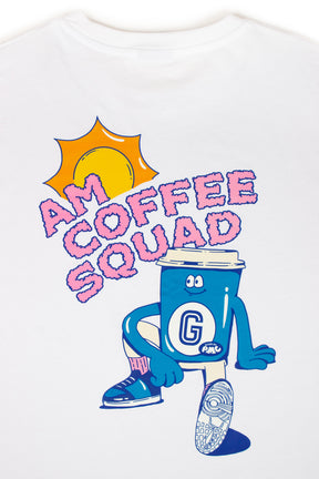 A.M. Coffee Squad Tee White