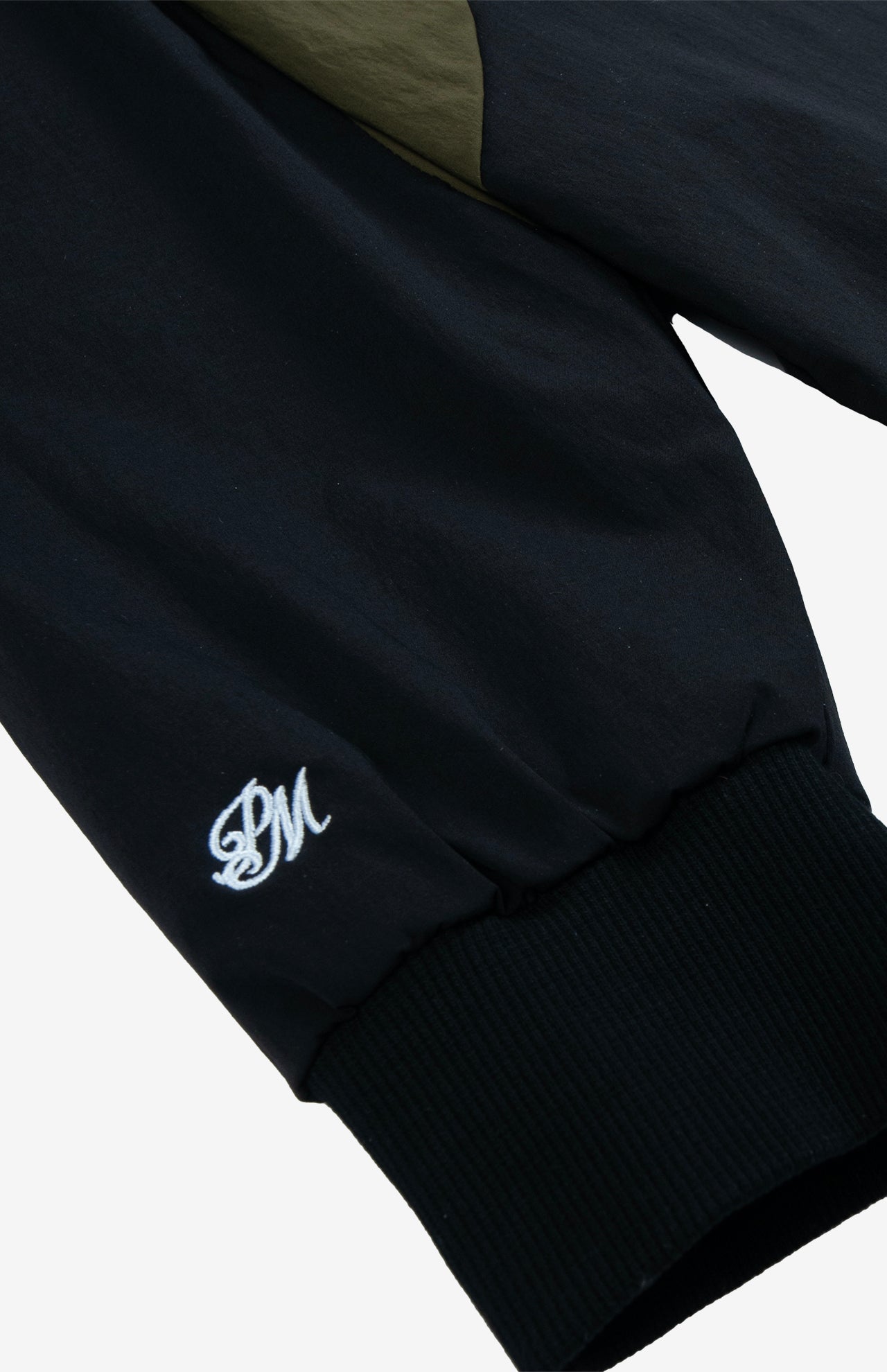 Paneled Nylon Crewneck Black