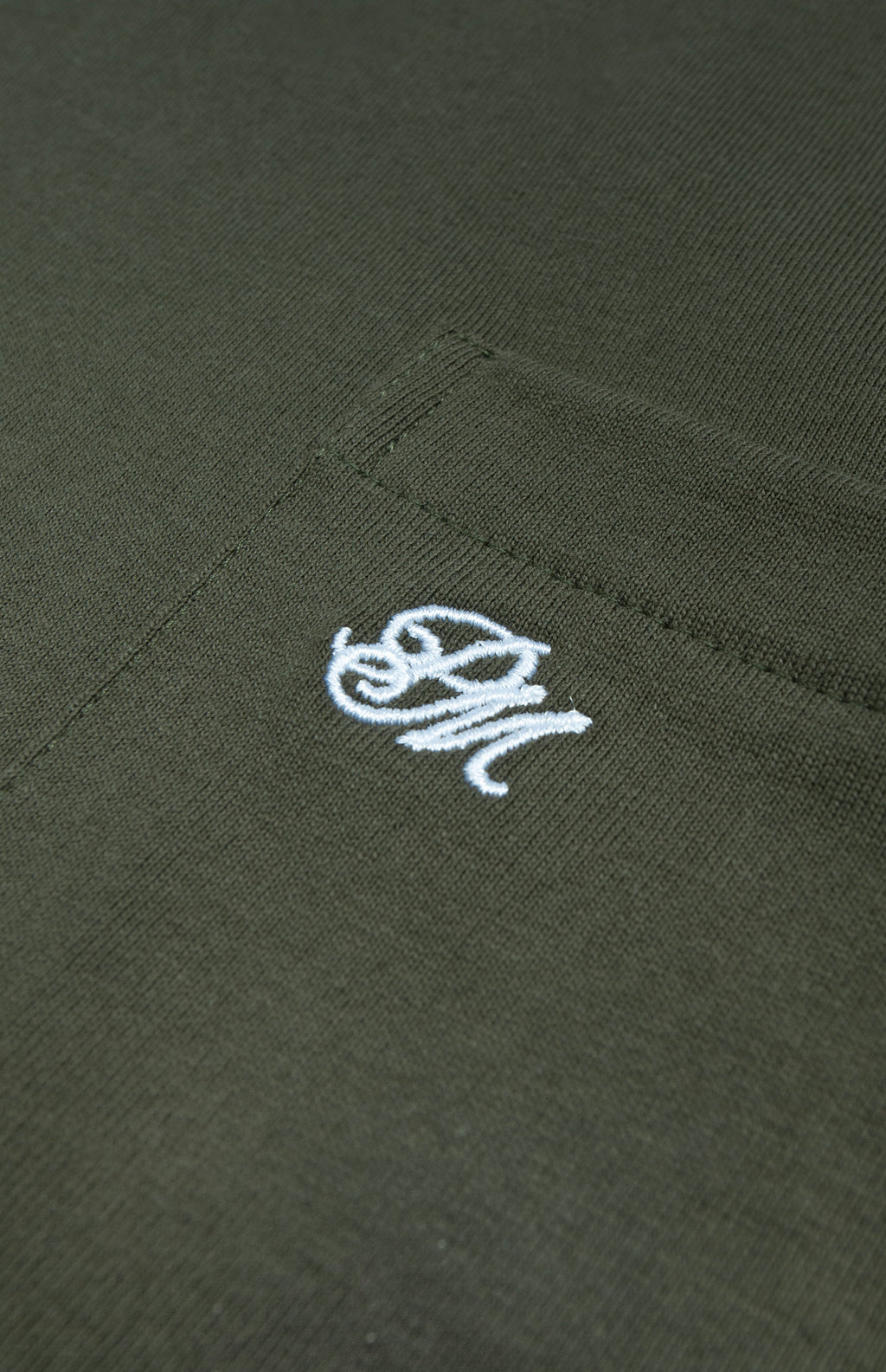Monogram Logo Pocket Tee Olive Green