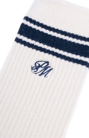 Scripted Crew Socks Cream