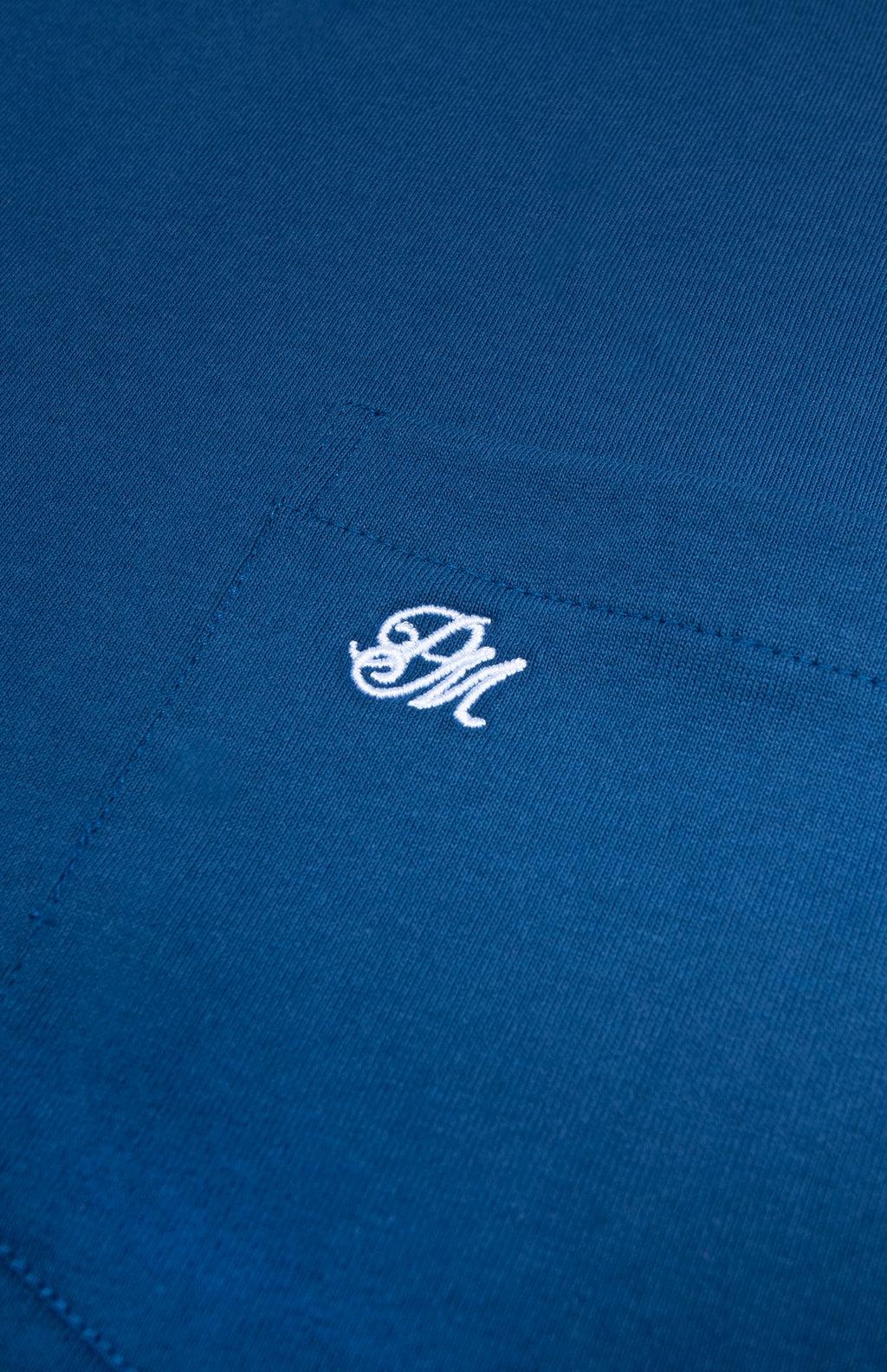 Monogram Logo Pocket Tee Blue
