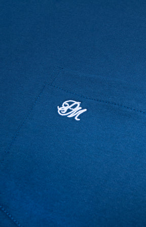 Monogram Logo Pocket Tee Blue