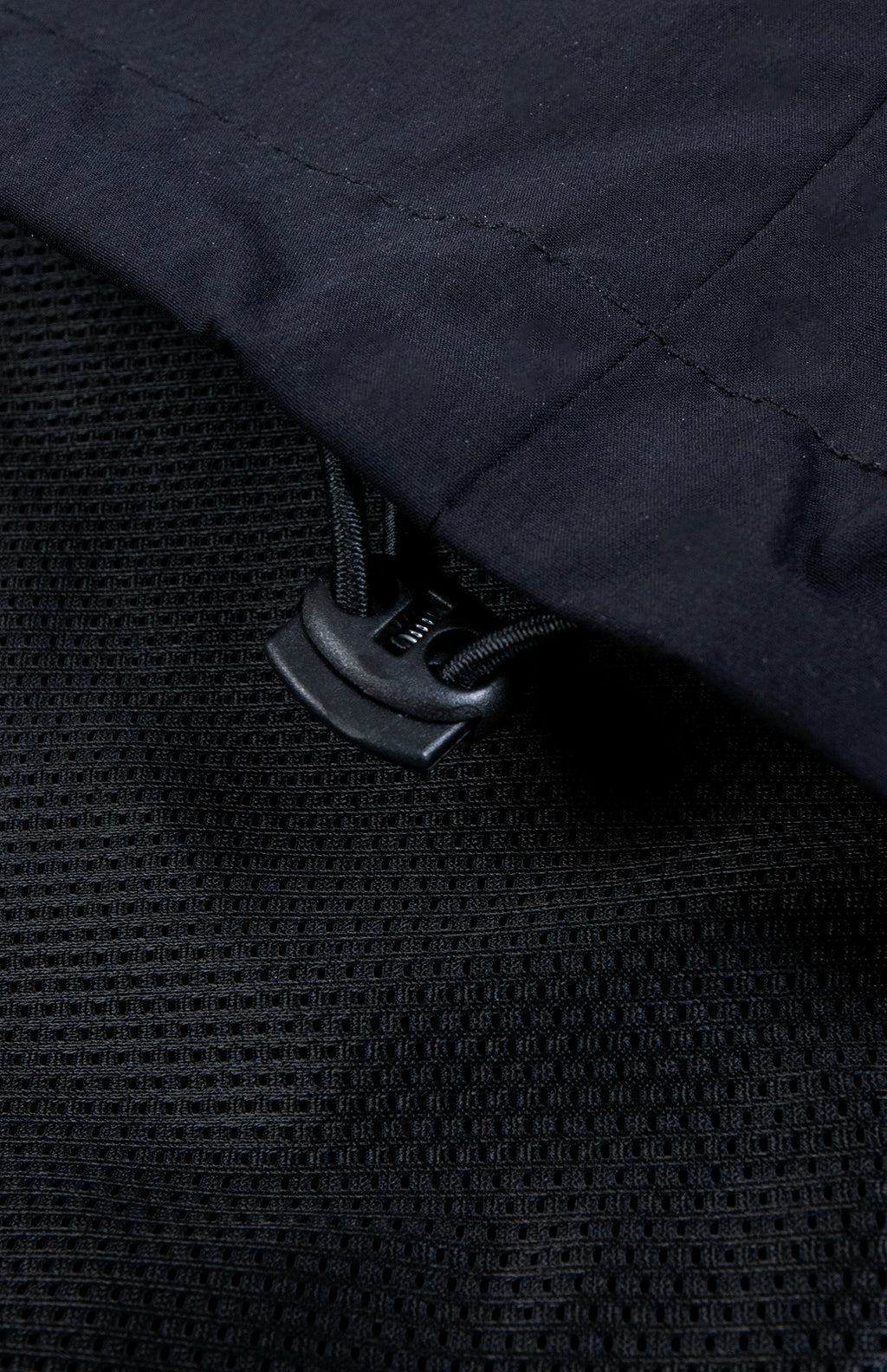 Paneled Nylon Crewneck Black