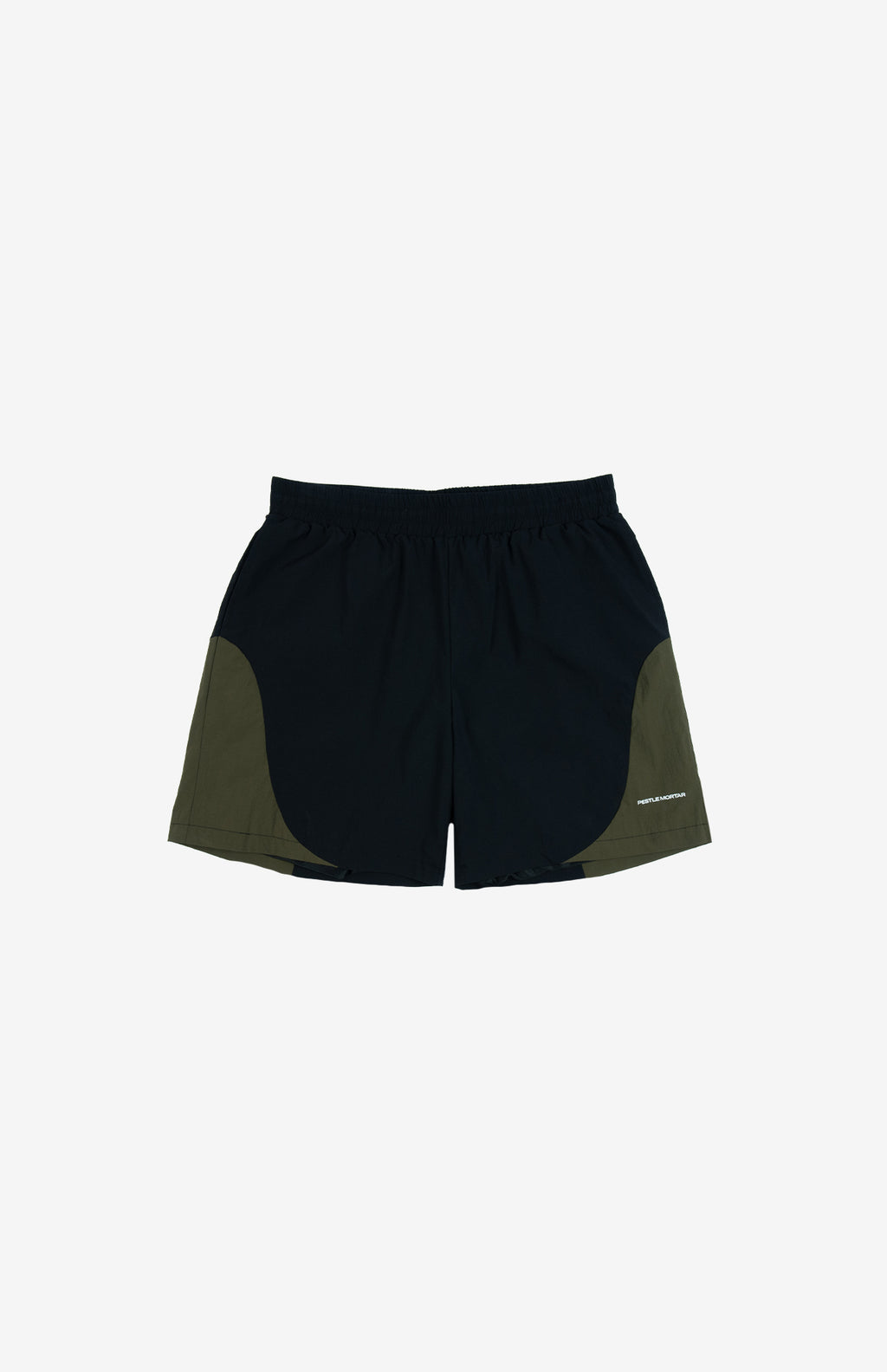 Paneled Nylon Shorts Black
