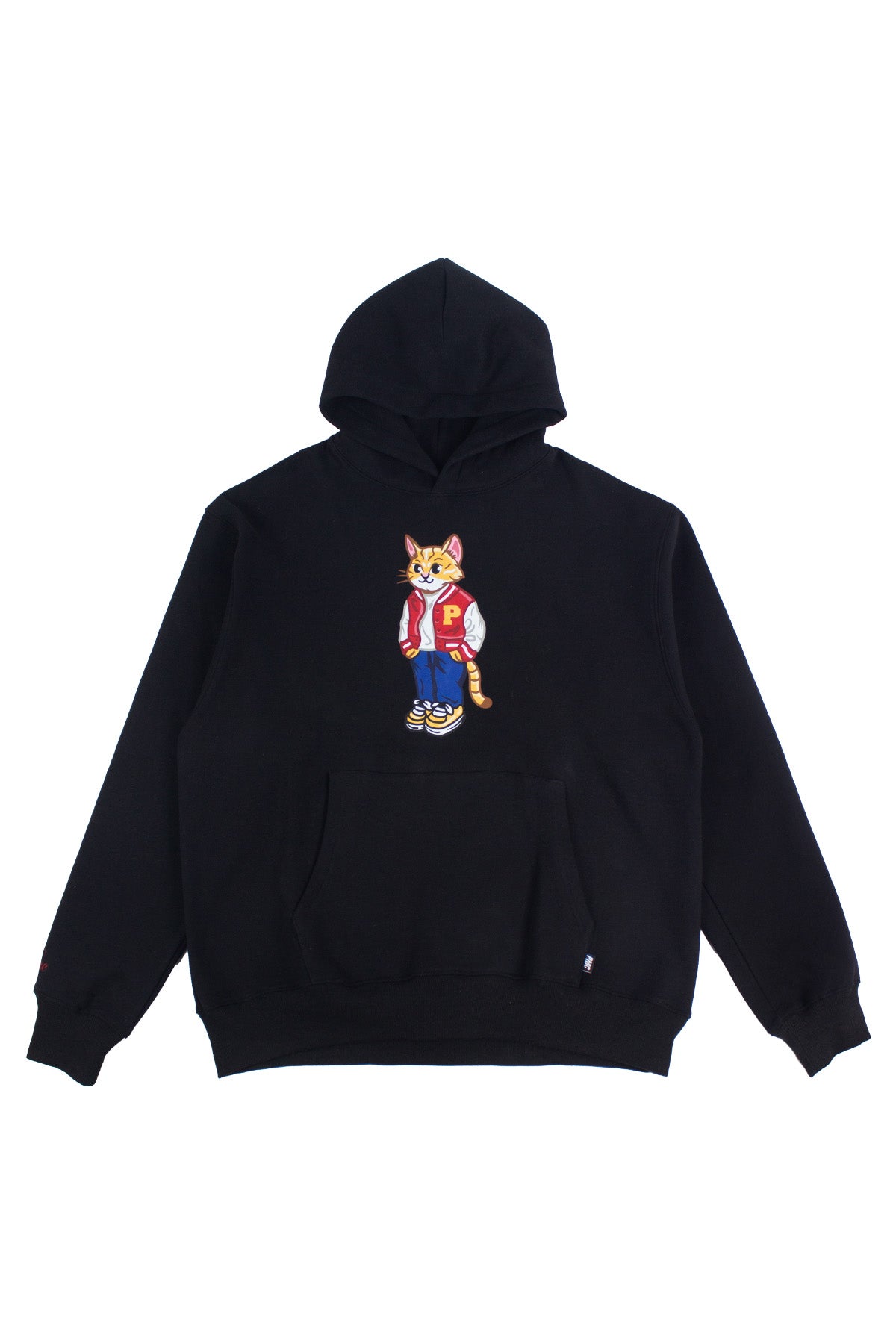 College Cat Hoodie Black