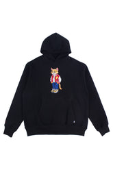 College Cat Hoodie Black