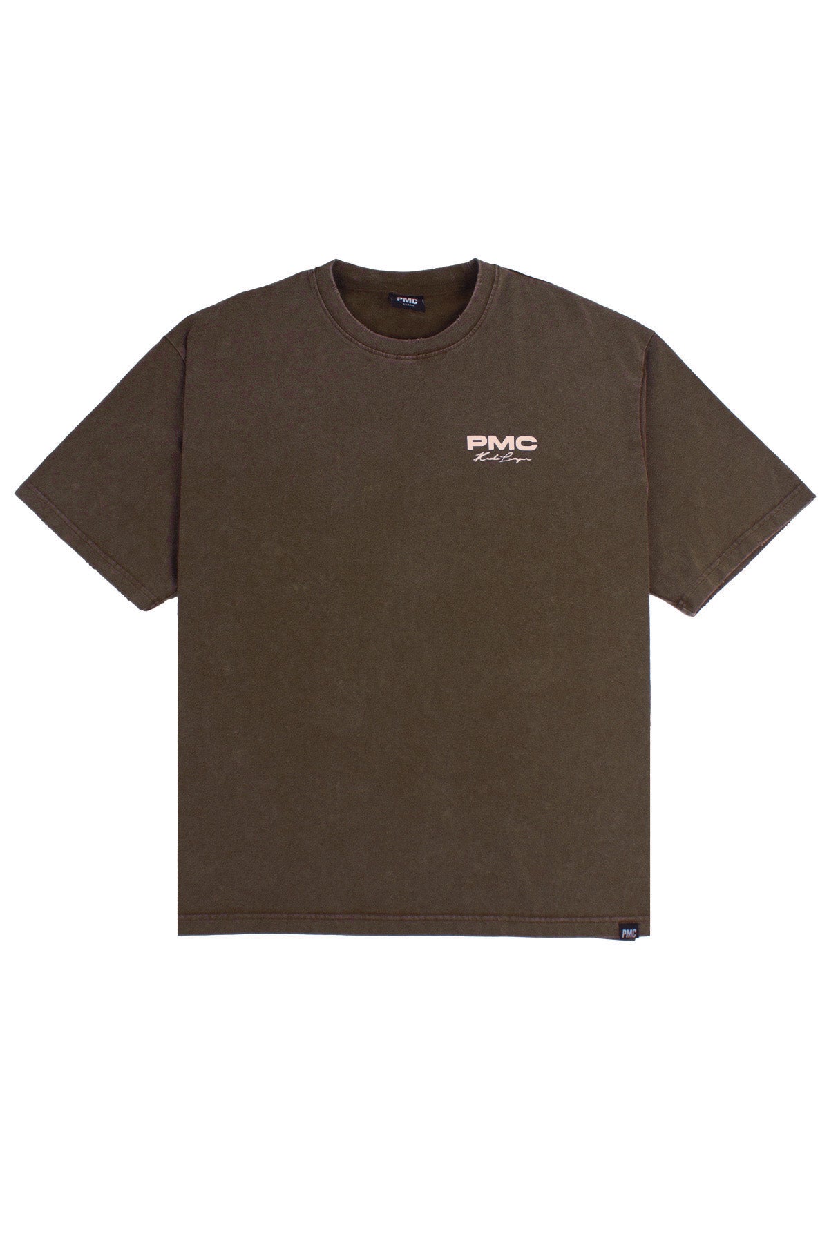 KL Scripted Washed Tee Brown Beige