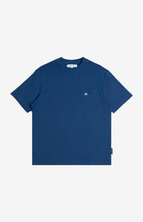Monogram Logo Pocket Tee Blue
