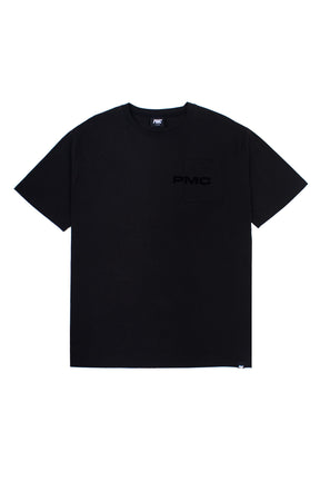 Prime Logo Flock Pocket Tee Black