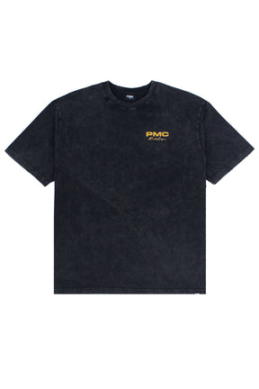 KL Scripted Washed Tee Black Mustard