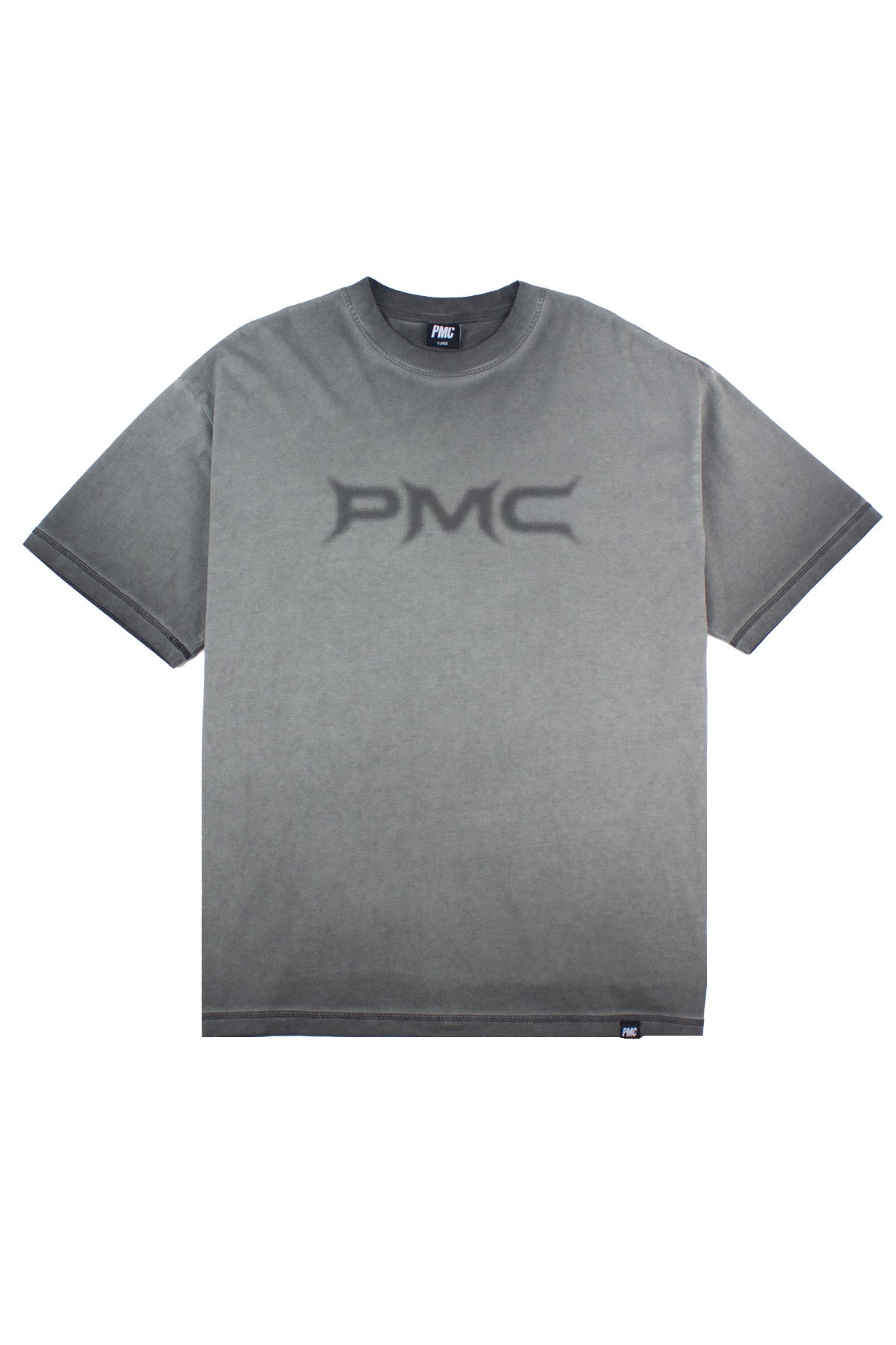 Blurred Liquify Logo Reverse Dyed Tee Charcoal