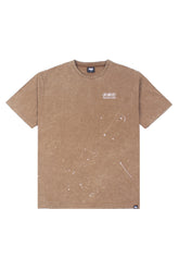 Production Logo Stone Washed Tee Brown