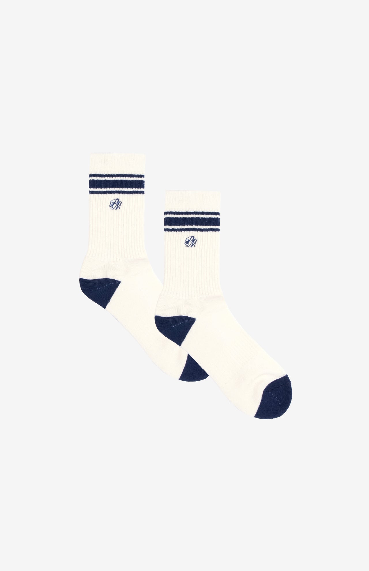 Scripted Crew Socks Cream