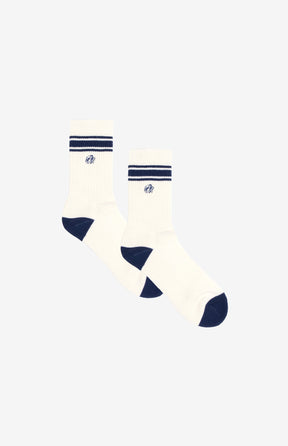 Scripted Crew Socks Cream