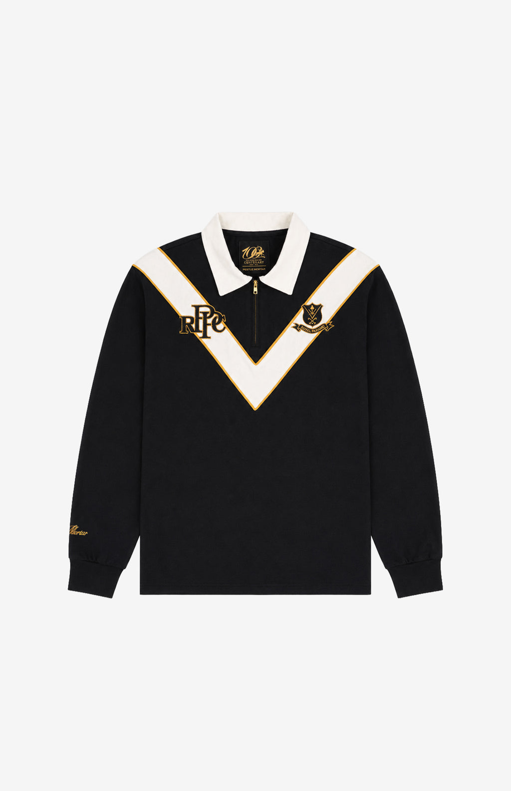 RPPC Half Zipped Rugby Shirt Black