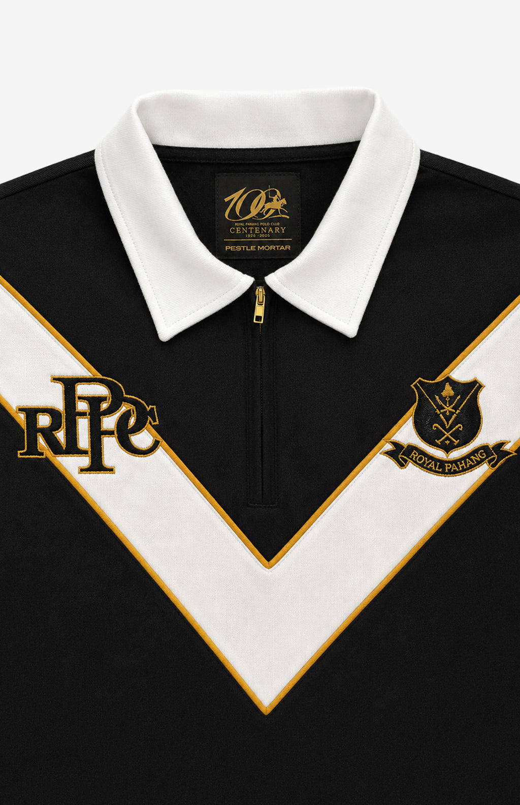 RPPC Half Zipped Rugby Shirt Black