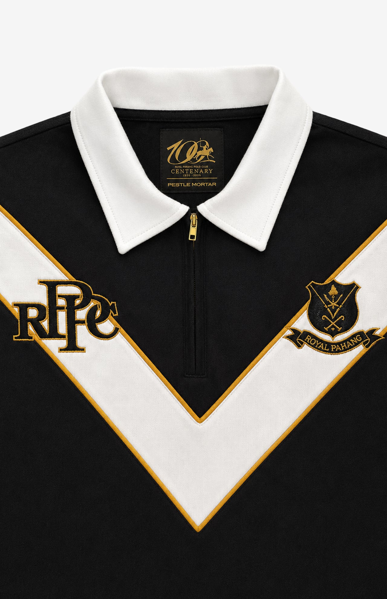 RPPC Half Zipped Rugby Shirt Black