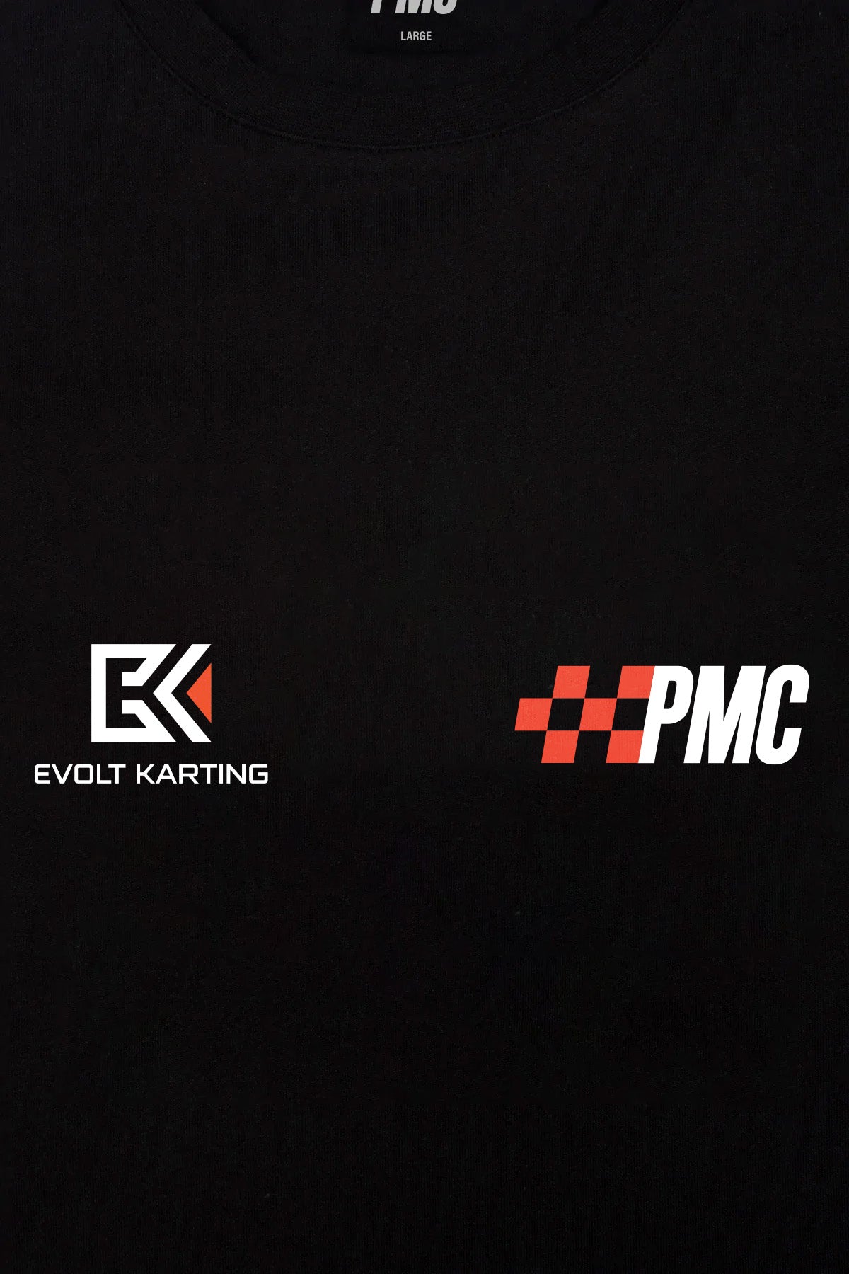 PMC X Evolt Karting Racing Logos Tee Black