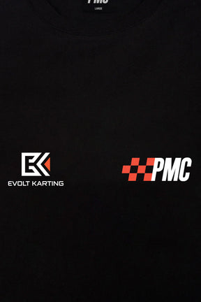 PMC X Evolt Karting Racing Logos Tee Black