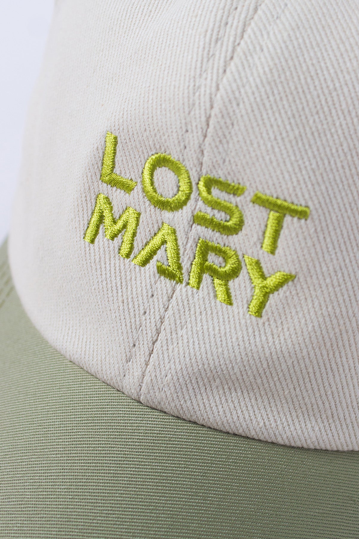 LOST MARY Solero Lime 6 Panel Cap Beige