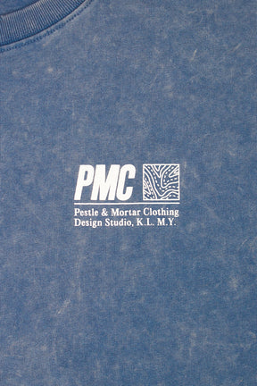 Stoned Washed Machina Tee Blue